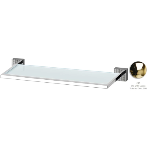 картинка Полка стеклянная Cezares Prizma PRIZMA-TD08-03/24 золотой от магазина Сантехстрой