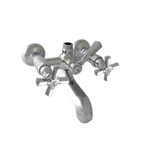 картинка Nicolazzi Teide Foure Смеситель для ванны для душевой стойки настенный, цвет: хром от магазина Сантехстрой