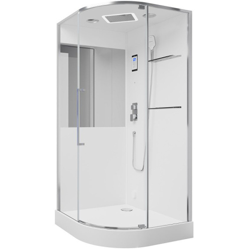 картинка Душевая кабина Black&White Galaxy G8891 100х100 889100 с паром без гидромассажа от магазина Сантехстрой