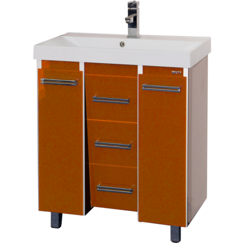 картинка Тумба с раковиной Misty Джулия Qvatro СО000005728 75 оранжевый от магазина Сантехстрой