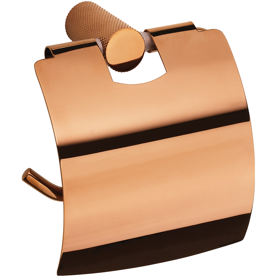 картинка GLACERAДержатель для туалетной бумаги с крышкой, полированная медь от магазина Сантехстрой