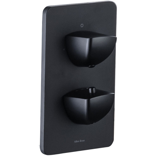 фотография смеситель для душа allen brau infinity 5.21316-31 с термостатом черный матовый
