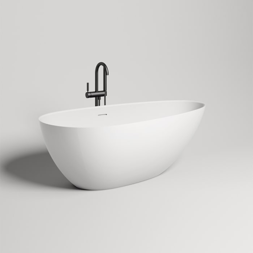 картинка Salini PAOLA Ванна отдельностоящая 1720х820х600мм, донный клапан "Up&Down", сифон,  слив-перелив, мат-л: S-Sense, глянцевый, белый. Фурнитура: белая. от магазина Сантехстрой