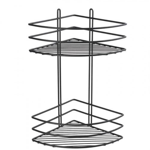 картинка Полка Fixsen угловая двухэтажная черная (FX-710B-2) от магазина Сантехстрой