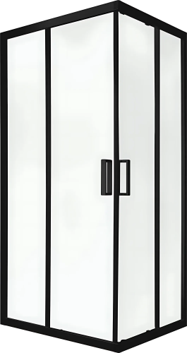 картинка Душевой уголок слайдер Terminus Соренто 05 900х900х2000 квадрат чёрный от магазина Сантехстрой