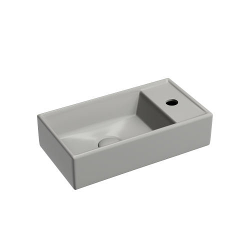 картинка CN6051LMH Умывальник подвесной прямоугольный (чаша слева, отверстие под смеситель справа) цвет антра от магазина Сантехстрой