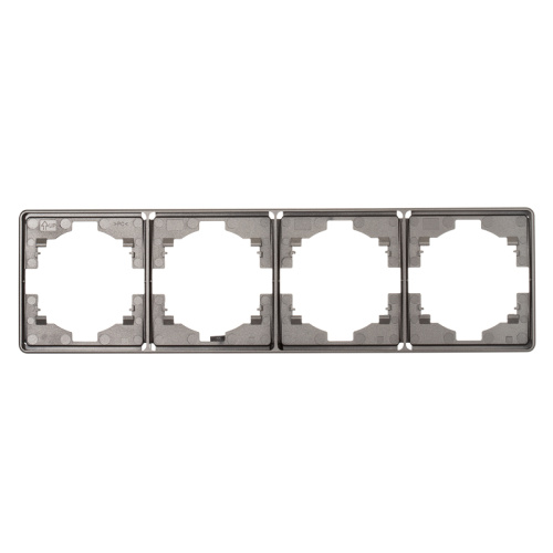 картинка Рамка ROUND 4-постовая титан KRANZ от магазина Сантехстрой