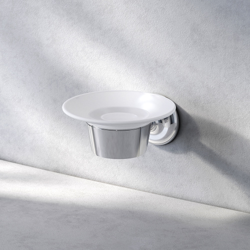 картинка A8034200 Like, Стеклянная мыльница с настенным держателем от магазина Сантехстрой