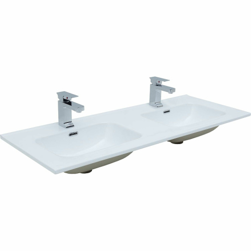 картинка Раковина Aquanet Flat 120 812-120D 254367 двойная Белая от магазина Сантехстрой