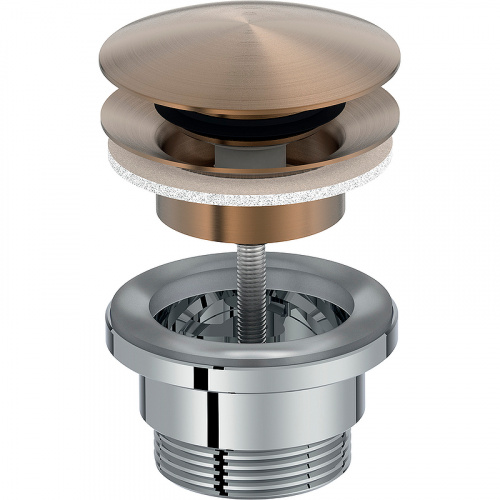 картинка Донный клапан Jacob Delafon Noivelle Vague E30536-BCN click-clack Золото матовое от магазина Сантехстрой