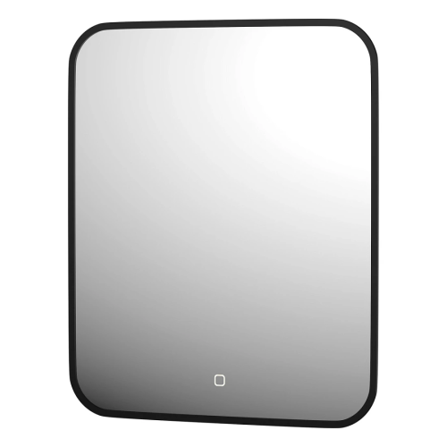 картинка Зеркало Defesto AURA DF 2963S 50х60 см, с LED-подсветкой, сенсорный выключатель, нейтральный белый свет, рама черная от магазина Сантехстрой