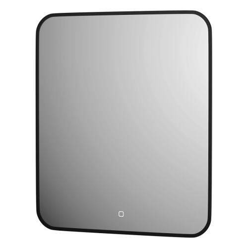 картинка Зеркало Defesto AURA DF 2966S 60х70 см, с LED-подсветкой, сенсорный выключатель, нейтральный белый свет, рама черная от магазина Сантехстрой