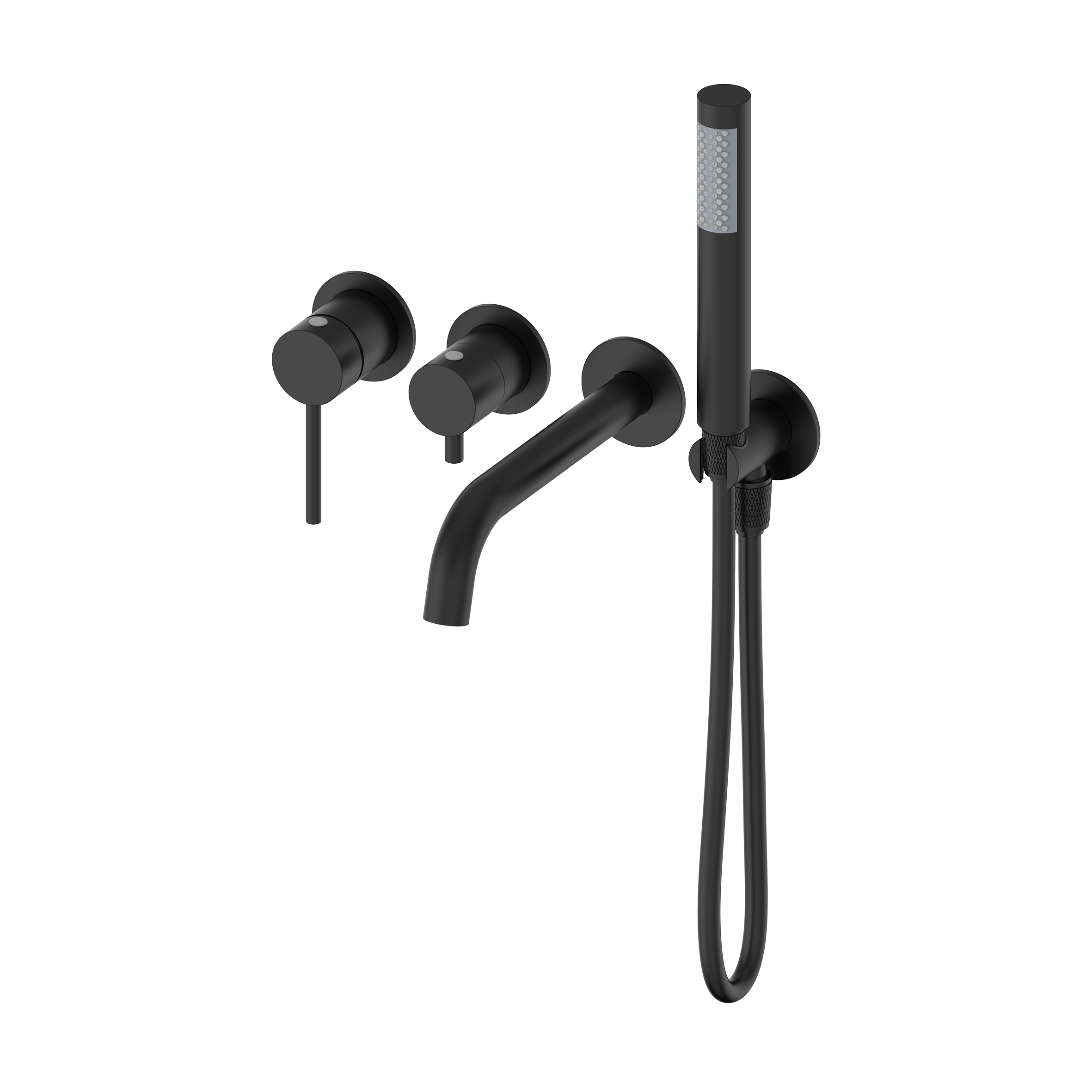 картинка Смеситель для ванны скрытого монтажа с внутренней частью Y OL-889017-MB, черный матовый от магазина Сантехстрой