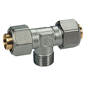 картинка Тройник, Н, 16 x 2, 1/2", 16 x 2, латунь от магазина Сантехстрой