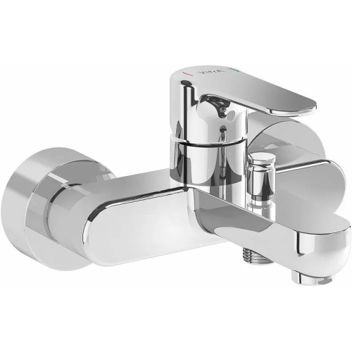 изображение смеситель для ванны vitra root round a42725exp хром