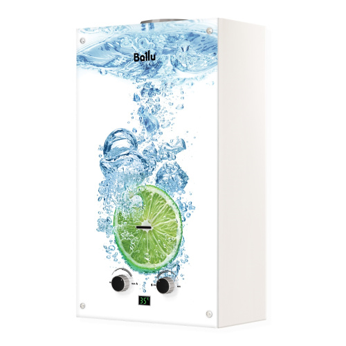 картинка Колонка газовая Ballu GWH 10 Fiery Glass Lime от магазина Сантехстрой