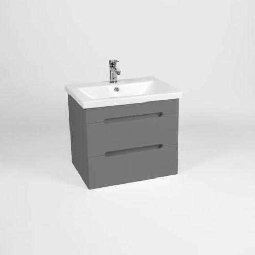 картинка Тумба VIANT "Марсель" COMO 60 2 ящика подвесная графит 430х560х500 (VMAR60COG-T2YP) от магазина Сантехстрой