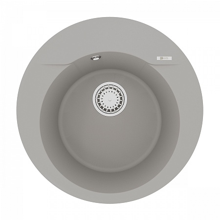 картинка Кухонная мойка Lemark SULA 500 врезная круглая  из кварцгранита цвет: Грей (9910003) от магазина Сантехстрой