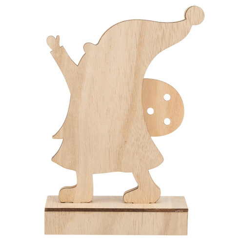 картинка Деревянная фигурка с подсветкой Дед Мороз 18 см NEON-NIGHT от магазина Сантехстрой