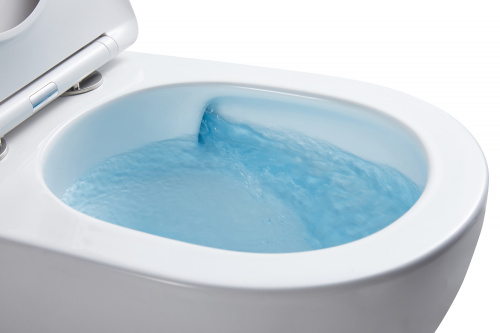 картинка Унитаз подвесной Azario Grado 370х490х360 безободковый, с системой антивсплеск (Торнадо) в комплекте с сидением микролифт (AZ-0046-UQ) от магазина Сантехстрой