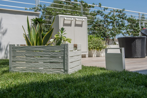 картинка Toomax, Италия Ящик пластиковый складной Toomax Florida 50л, светло-серый от магазина Сантехстрой