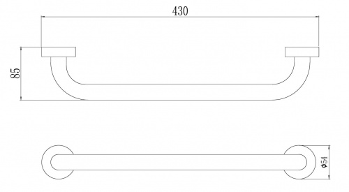 картинка Поручень Savol (S-010045) 45 см от магазина Сантехстрой