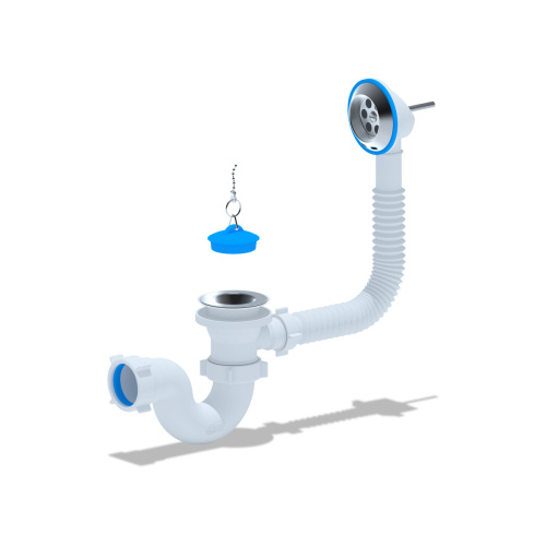 картинка Слив-перелив Ани Пласт для ванны, с выпуском и переливом 1 1/2" (Е150) от магазина Сантехстрой