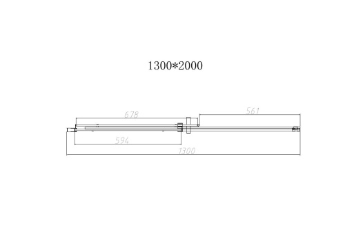 картинка Душевая дверь Dice VDS-4D130CL, 1300, хром, стекло прозрачное от магазина Сантехстрой