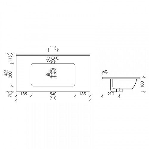 картинка Раковина Ceramica Nova Element 91 CN7002MB Черная матовая от магазина Сантехстрой