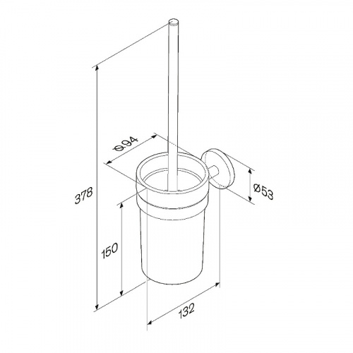 картинка A85A33300 X-Joy, Стойка с туалетной щеткой от магазина Сантехстрой