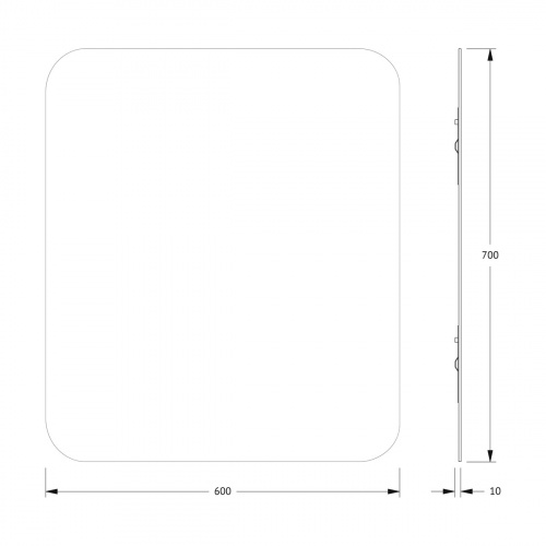 картинка Зеркало с окантовкой (60x70 cm) (Черный цвет) (EVOFORM) от магазина Сантехстрой
