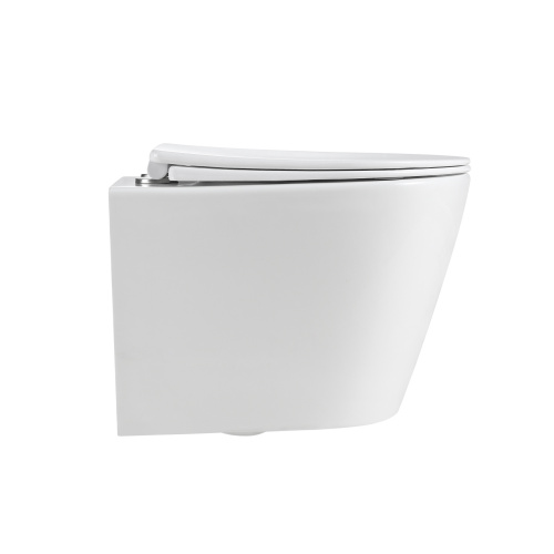 картинка Унитаз подвесной Grossman GR-4477MSQ (485х360х330) безободковый,смыв торнадо,белый матовый с тонкой крышкой,микролифт,1 место от магазина Сантехстрой