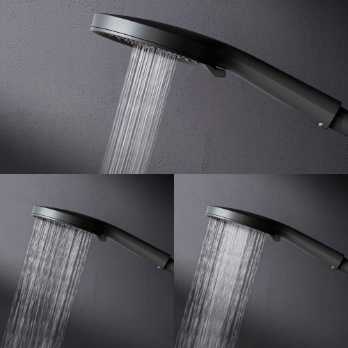 картинка F0785A722  X-Joy, душ.система: см-ль-полка д/ванны/душа, душ.штанга, верхн. душ 220мм, ручн.душ, чер от магазина Сантехстрой