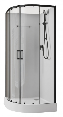 картинка Душевая кабина Aquanet Passion EVO R Black 90х90 267256 без гидромассажа от магазина Сантехстрой