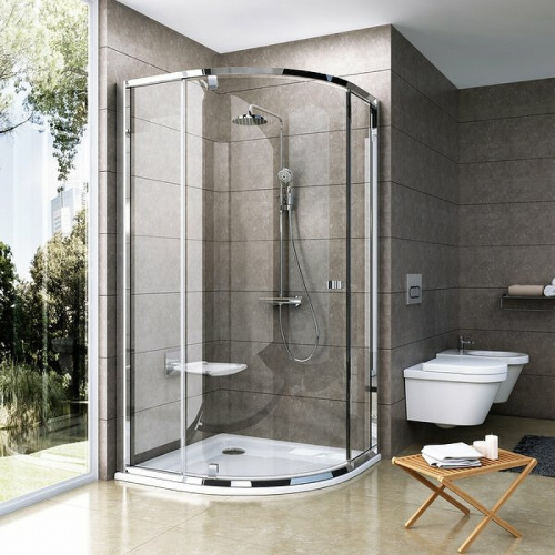 картинка Душевой уголок Ravak Pivot PSKK3 80x80 37644C00Z1 профиль Хром стекло Transparent от магазина Сантехстрой