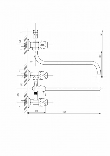 фото смеситель для ванны псм psm-157-48 хром