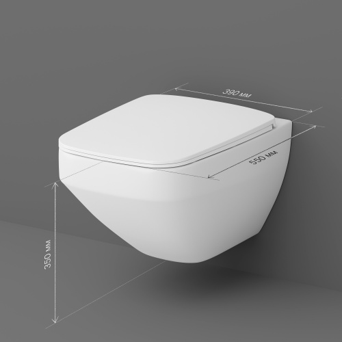 картинка C50A1700SC Inspire V2.0 подвесной унитаз FlashClean с сиденьем микролифт от магазина Сантехстрой