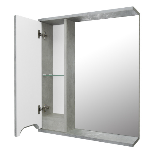 картинка Зеркало-шкаф Loranto Florena 60 600х135х600 левый, светлый бетон (CS00086983) от магазина Сантехстрой