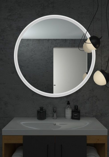 картинка Зеркало с подсветкой ART&MAX Napoli AM-Nap-1000-DS-F-White от магазина Сантехстрой