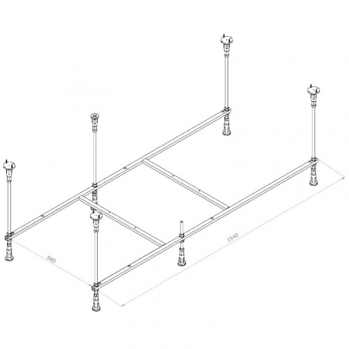 картинка W84A-160-070W-R Func Каркас для ванн 160х70 от магазина Сантехстрой