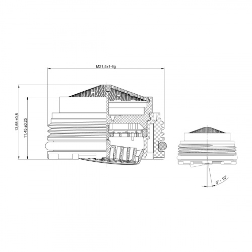 фото аэратор lemark neoperl caché perlator honeycomb ssr, м21,5, встраиваемый, с изменяемым углом (np15301-bl)