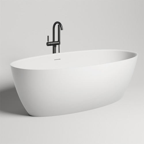 картинка Salini ALDA  Ванна отдельностоящая 1700х800х580мм, донный клапан , сифон,  слив-перелив, мат-л: S-Stone, матовый, белый. фурнитура: белая. от магазина Сантехстрой