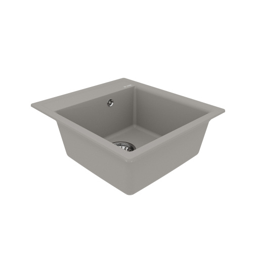 картинка Кухонная мойка Lemark HANKA 450 врезная прямоугольная из кварцгранита цвет: Грей (9910009) от магазина Сантехстрой
