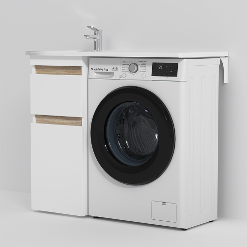 картинка M85AFSX0402WG X-Joy, База под столешницу для стиральной машины, напольная, 40 см, 2 ящика, белый гля от магазина Сантехстрой