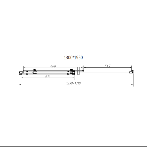 картинка Душевая дверь Como-N VDS-4CN130CL, 1300, хром, стекло прозрачное от магазина Сантехстрой