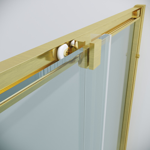 картинка Душевое ограждение Grossman Cosmo 300.K33.02.9090.32.00 (90х90х195) квадрат,раздвижная,золото сатин,стекло прозрачное, 1 место от магазина Сантехстрой