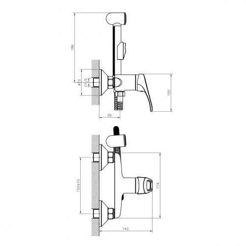 картинка Смеситель для биде DECOROOM DR21 (DR21058) от магазина Сантехстрой