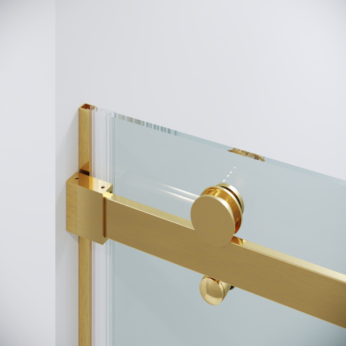 картинка Дверь в нишу Grossman Classic 100.K33.04.100.32.00 (100х195) золото сатин,стекло прозрачное,раздвижная, 1 место от магазина Сантехстрой