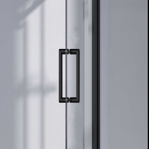 картинка Душевой уголок Como-N VSR-4CN8014CLB, 1400*800, черный, стекло прозрачное от магазина Сантехстрой