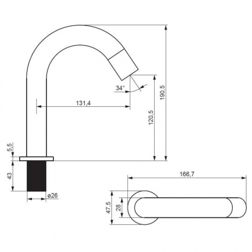 картинка 360290300 Scandinavian Pure, cенсорный смеситель для умывальника, чёрный от магазина Сантехстрой